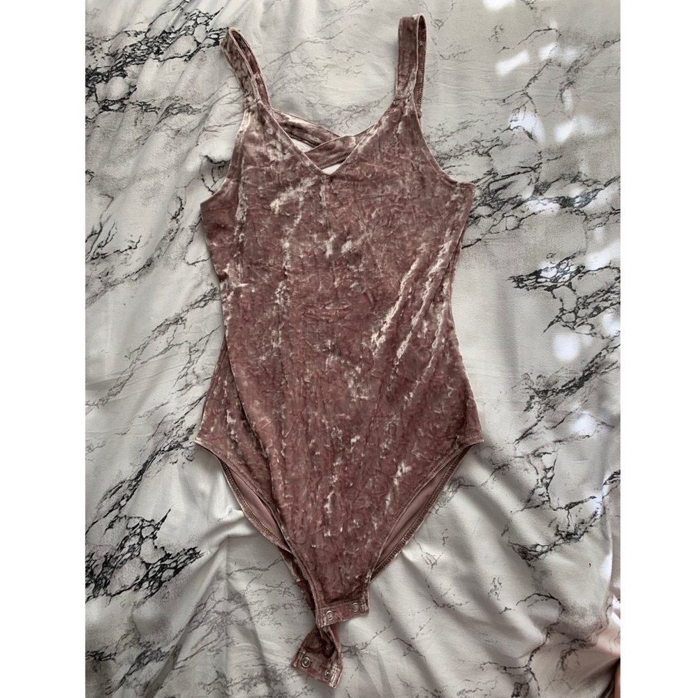 American Eagle velvet bodysuit